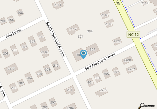 Captains Quarters, Less than 1 block to the beach!!Covered Porch, Full Kitchen map location