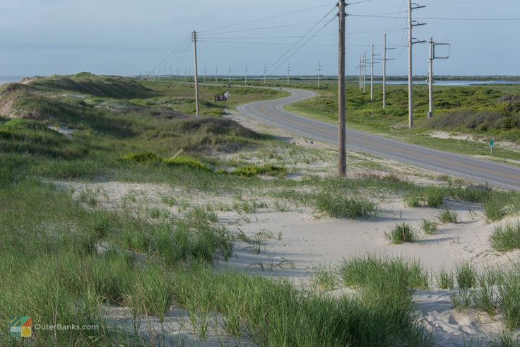 NC-12 looking South on Hatteras Island