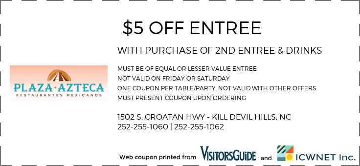 $5 OFF ENTREE WITH PURCHASE OF 2ND ENTREE & DRINKS