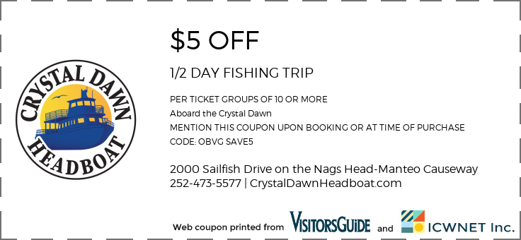 $5 OFF  1/2 DAY FISHING TRIP
