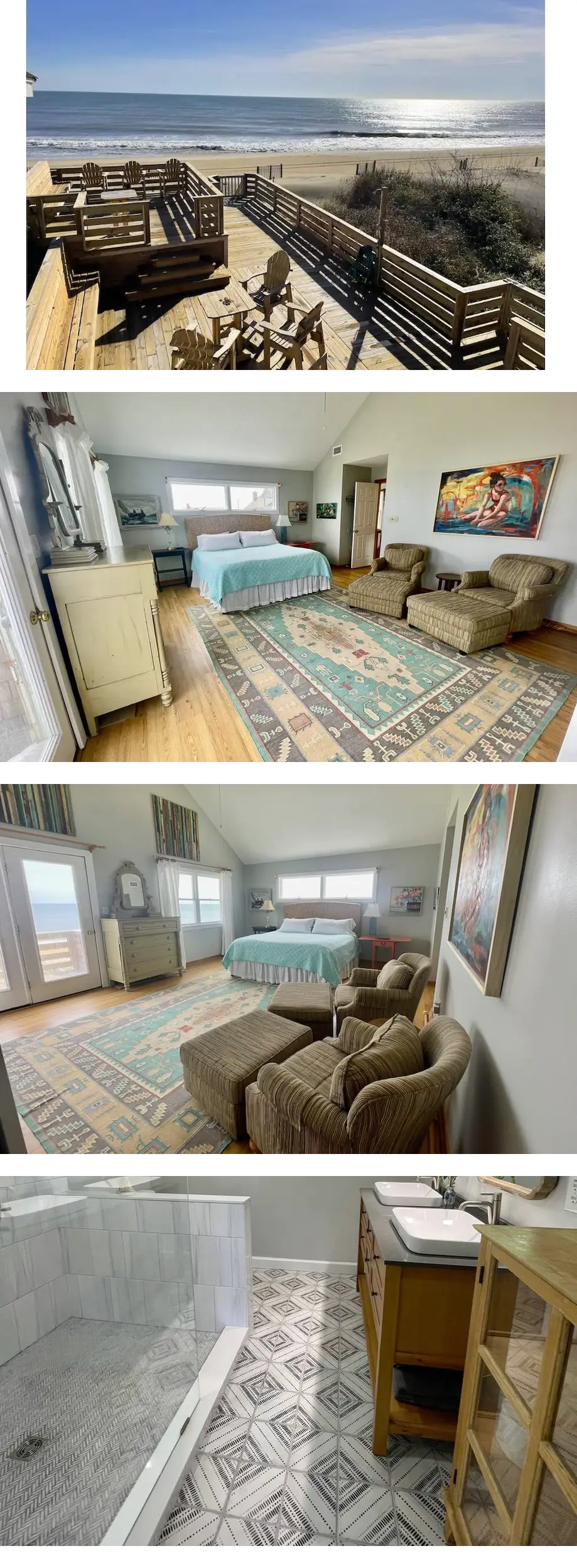 Oceanfront 5 bedroom in Nags Head, NC Outer Banks. Art lovers home.