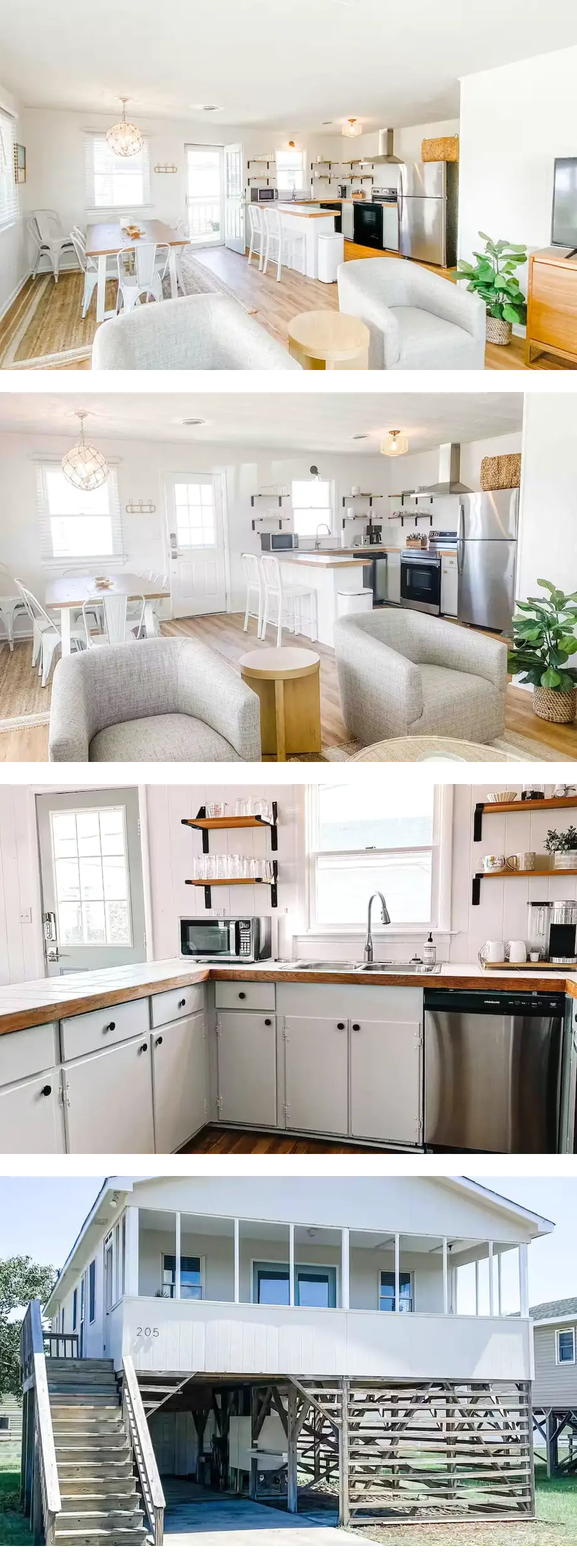 Boho Beach Cottage - 1 block to beach! Easy walk